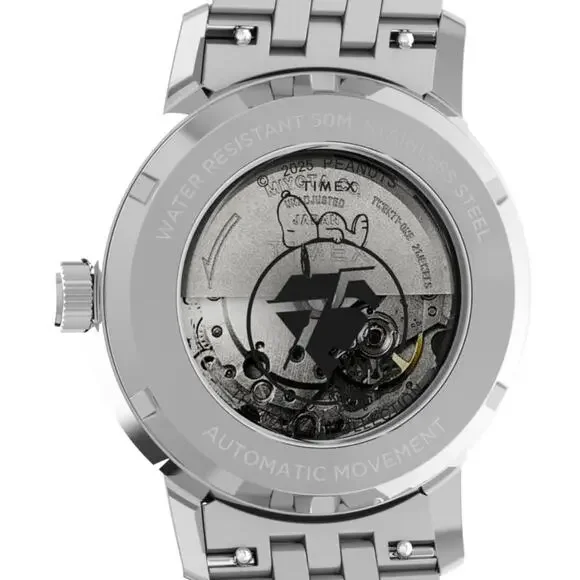 Timex Marlin x Peanuts 75th Anniversary TW2Y45000 Men's Silver Automatic Watch
